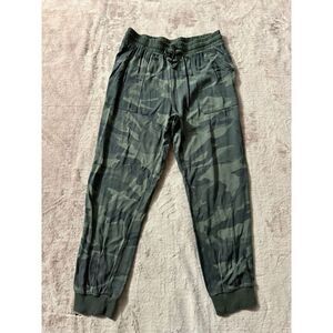 SPLENDID Womens Green Camouflage Camo Pull On Jogger High Rise Size M‎